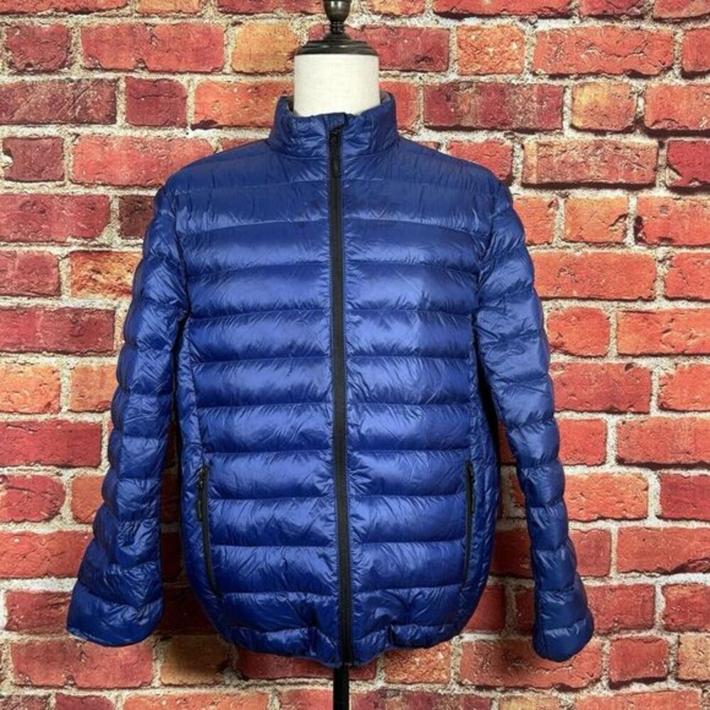 Z-Show Men's Large Full Zip Down Filled Fall Winter Jacket Outdoors Duck Feather